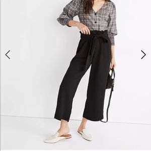 Madewell Petite Tie-Waist Huston Pull-On Crop Pants